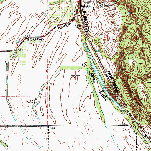 Topographic Map of Cauthorn (historical), OR