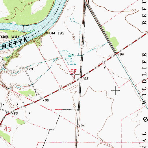 Topographic Map of Relf (historical), OR
