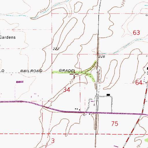 Topographic Map of Gray (historical), OR