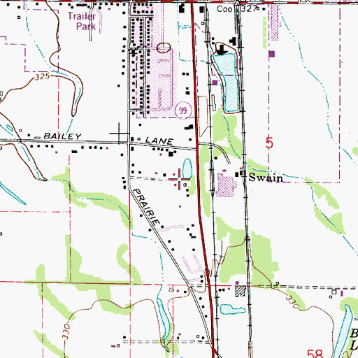 Topographic Map of Valley Plywood Company Spur (historical), OR