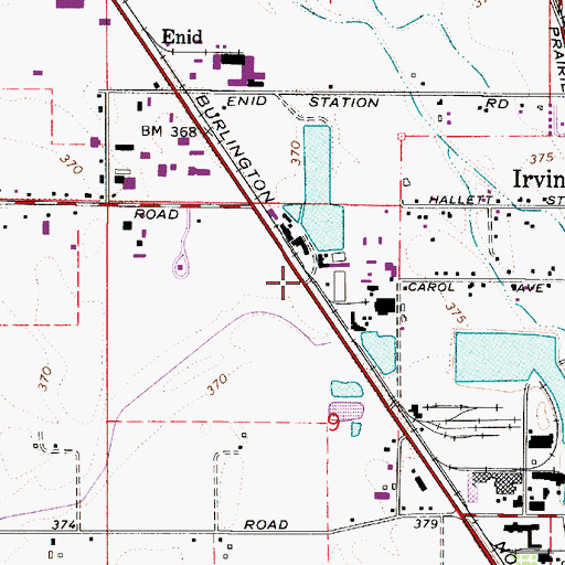 Topographic Map of North End Lumber Company (historical), OR
