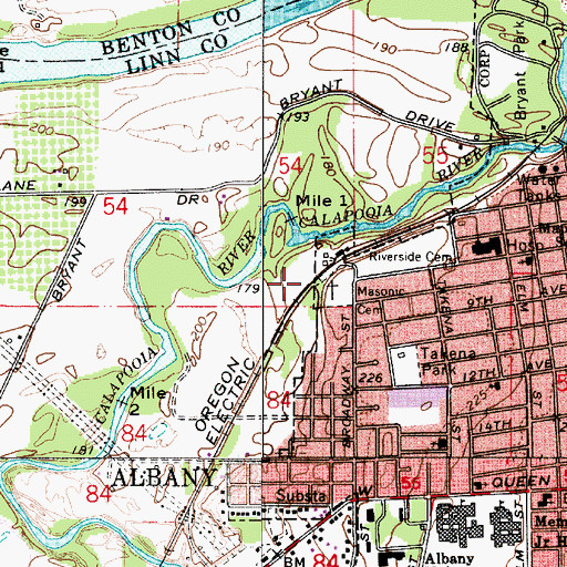 Topographic Map of Coover (historical), OR