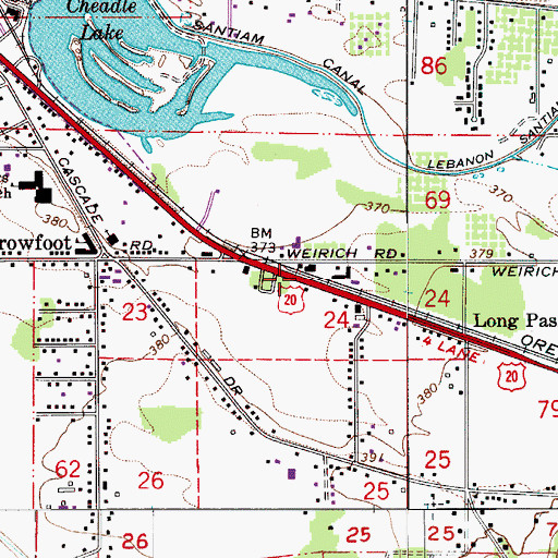 Topographic Map of Lebanon Lumber Company (historical), OR