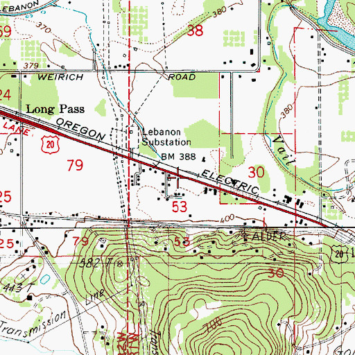 Topographic Map of Pacific Northwest Moulding Company (historical), OR