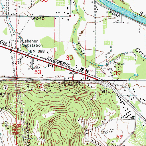Topographic Map of Kelley Timber Products (historical), OR
