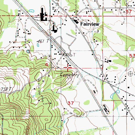 Topographic Map of Gas Heat (historical), OR