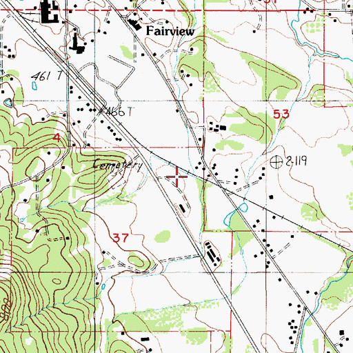 Topographic Map of G and G Lumber Company (historical), OR