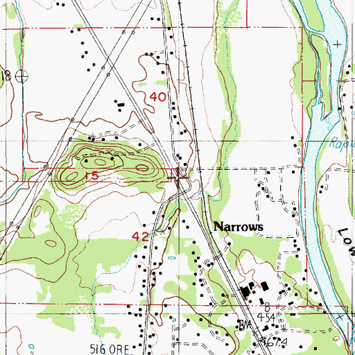 Topographic Map of Kell Lumber Company (historical), OR