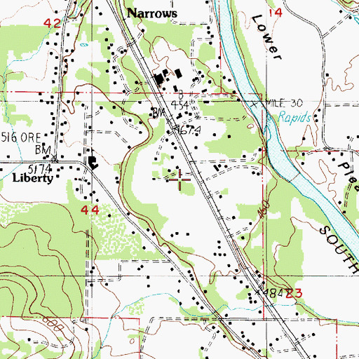 Topographic Map of J H Baxter Company (historical), OR