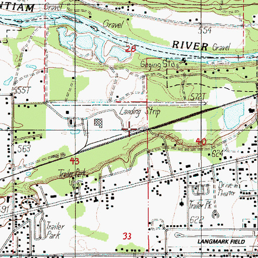 Topographic Map of End of Track (historical), OR