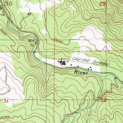 Topographic Map of Ingraham Spur (historical), OR