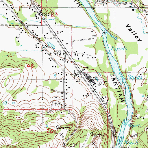 Topographic Map of Boise Cascade Plywood, OR