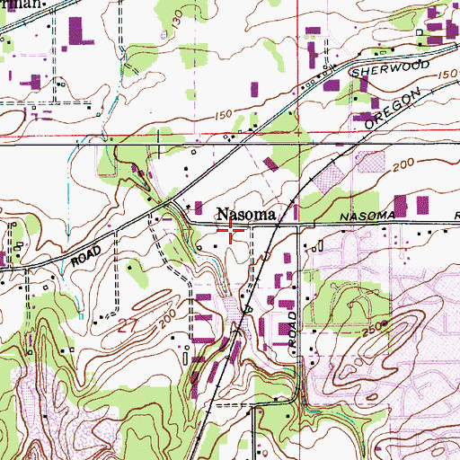 Topographic Map of Nasoma (historical), OR