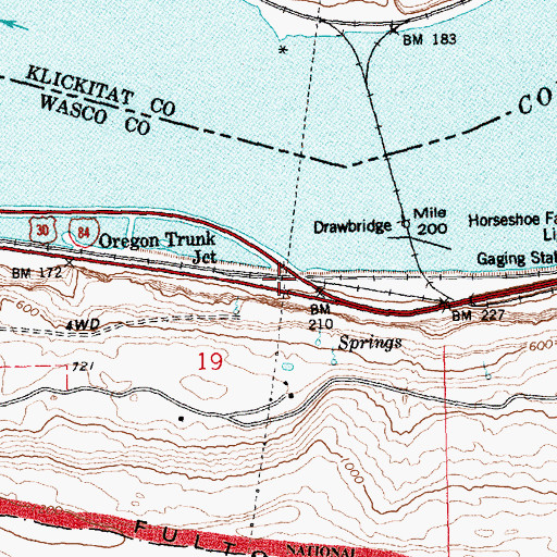Topographic Map of Oregon Trunk Junction, OR