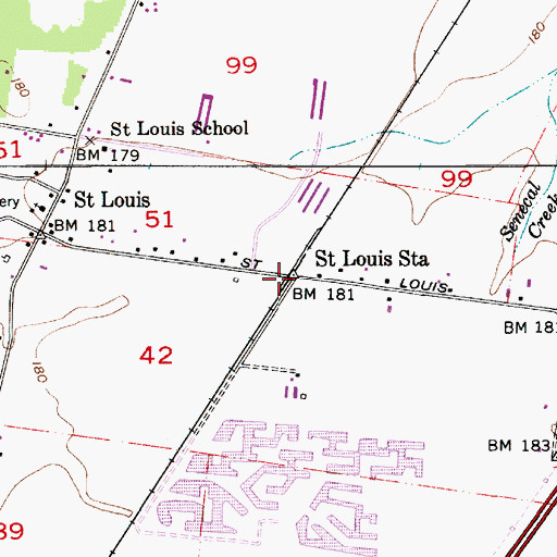 Topographic Map of Saint Louis Station, OR