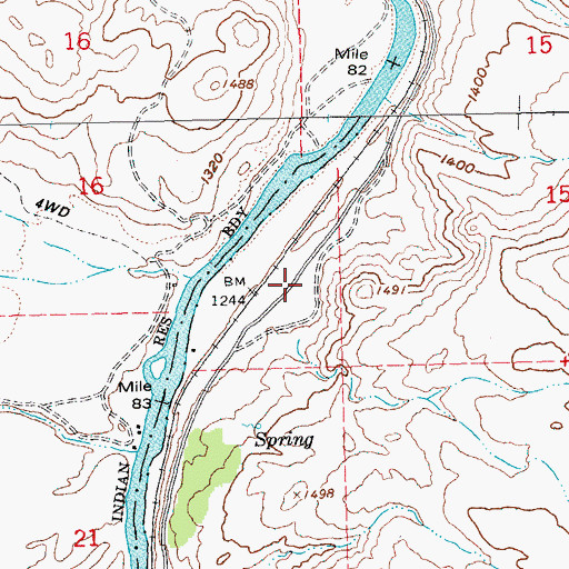 Topographic Map of Jersey (historical), OR