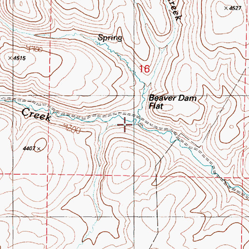 Topographic Map of Beaver Dam Creek, OR