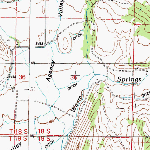 Topographic Map of Bendire Creek, OR
