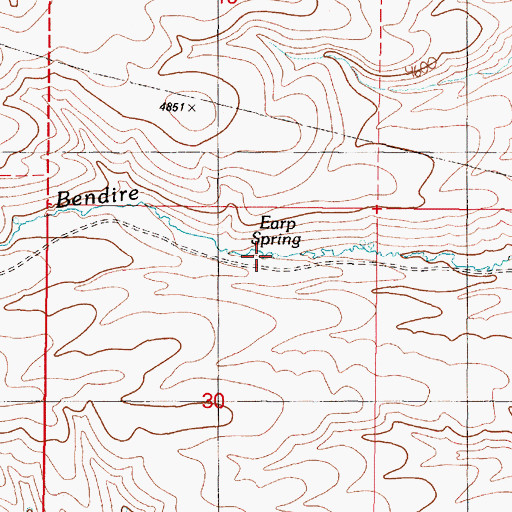 Topographic Map of Earp Spring, OR