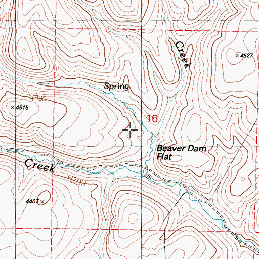 Topographic Map of Godding Creek, OR