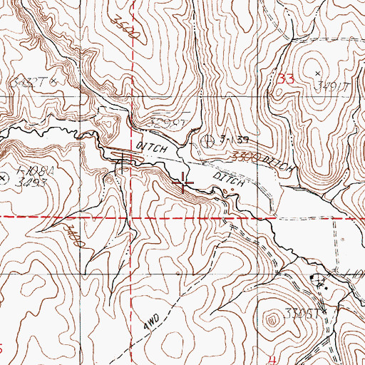 Topographic Map of North Fork Bully Creek, OR