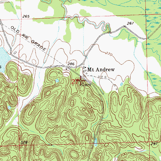 Topographic Map of Mount Andrews Cemetery, AL