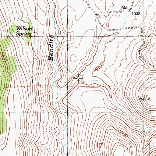 Topographic Map of Willow Basin Creek, OR