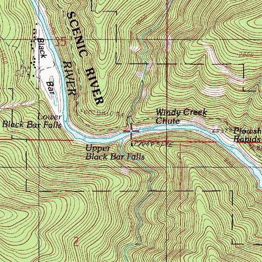 Topographic Map of Windy Creek Chute, OR