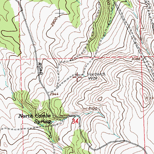 Topographic Map of Hardwick Well, OR