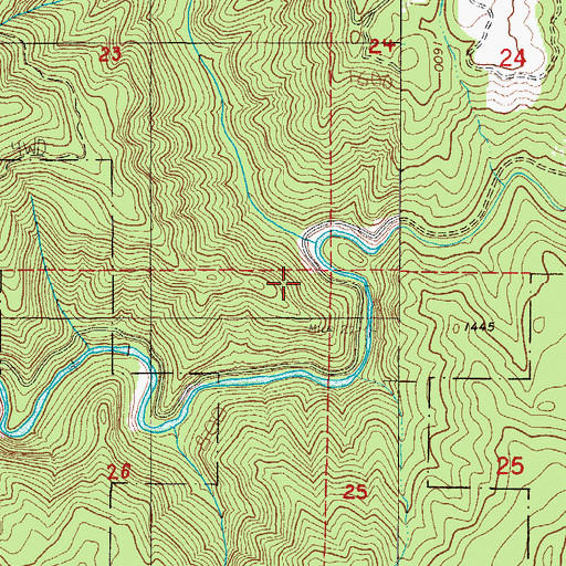 Topographic Map of Michael Creek, OR