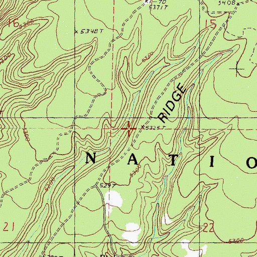 Topographic Map of Howard Ridge, OR