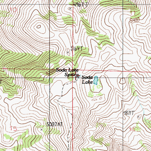 Topographic Map of Soda Lake Spring, OR
