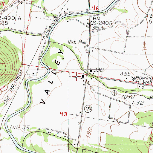 Topographic Map of Kings Valley Charter School, OR