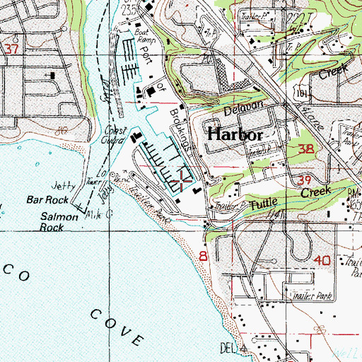 Topographic Map of Grant Creek, OR