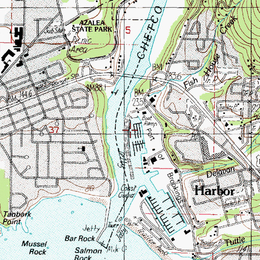 Topographic Map of Foster Creek, OR