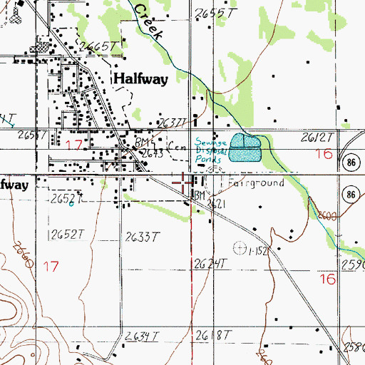 Topographic Map of Baker County Fairgrounds, OR