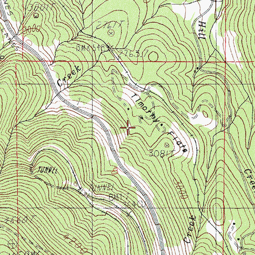 Topographic Map of Timothy Flats, OR