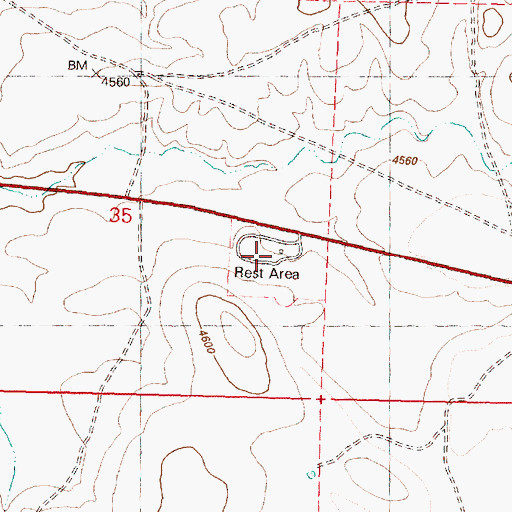 Topographic Map of Sage Hen Safety Rest Area, OR