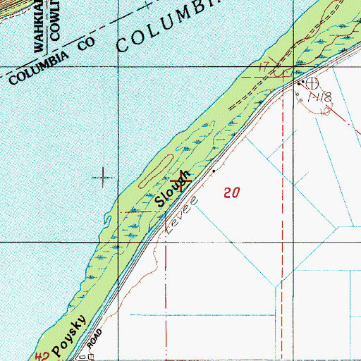Topographic Map of Poysky Slough, OR