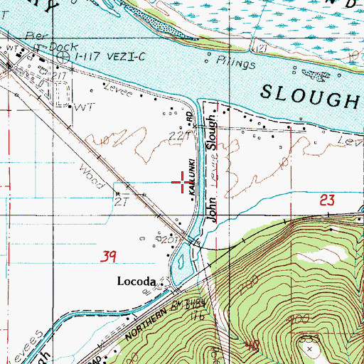 Topographic Map of John Slough, OR