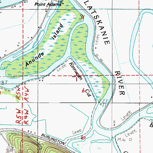 Topographic Map of Kinnunen Cut, OR