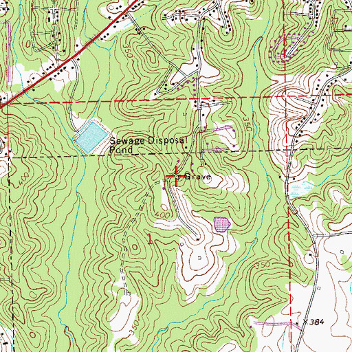 Topographic Map of Taylor Cemetery, AL