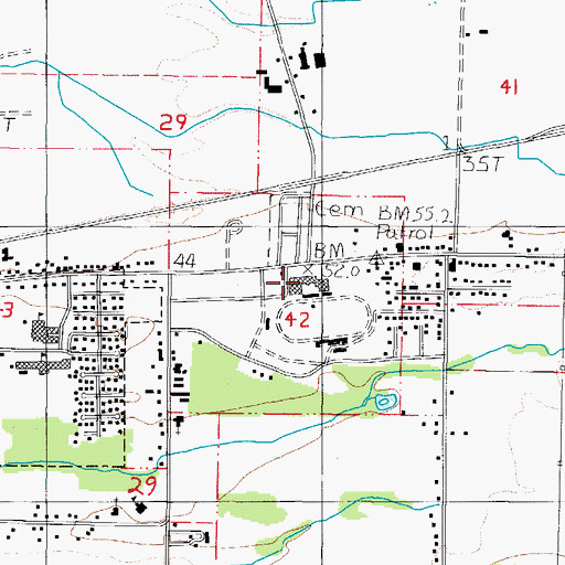 Topographic Map of Tillamook County Rodeo and Fairgrounds, OR