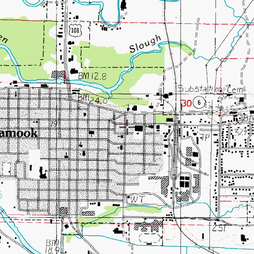 Topographic Map of Wilson School (historical), OR