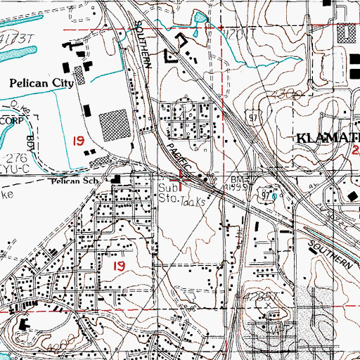 Topographic Map of Chelsea, OR