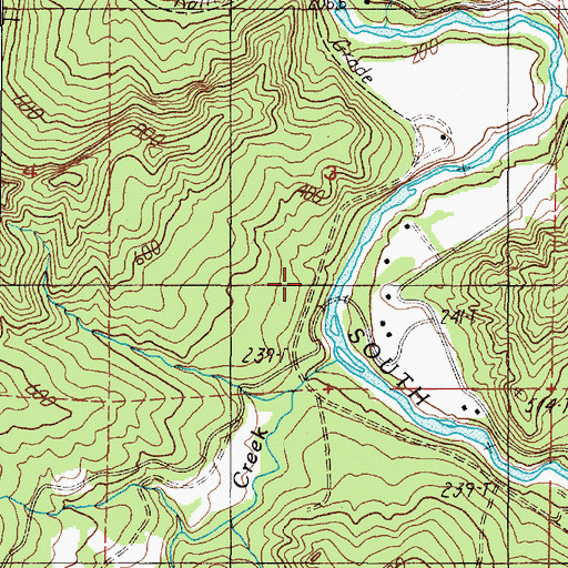 Topographic Map of Fensler (historical), OR