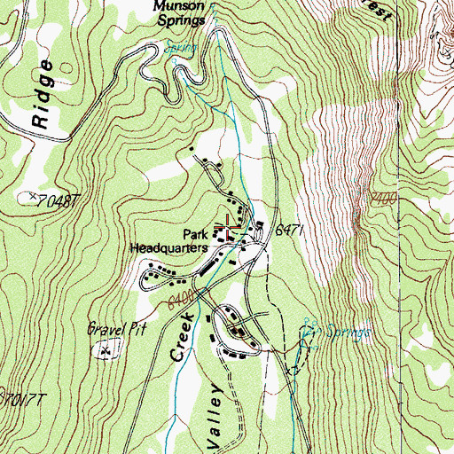 Topographic Map of Crater Lake National Park Headquarters, OR