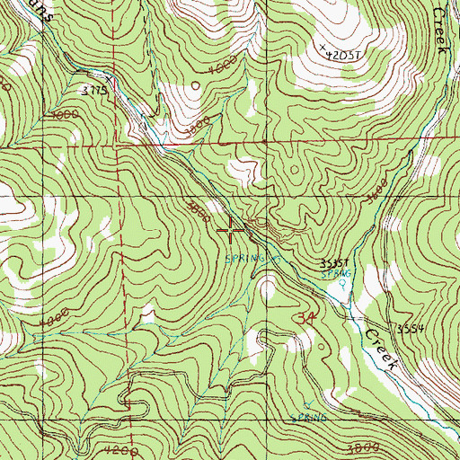 Topographic Map of Brennan Palisades, OR