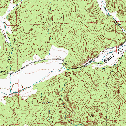 Topographic Map of Bear Creek School (historical), OR