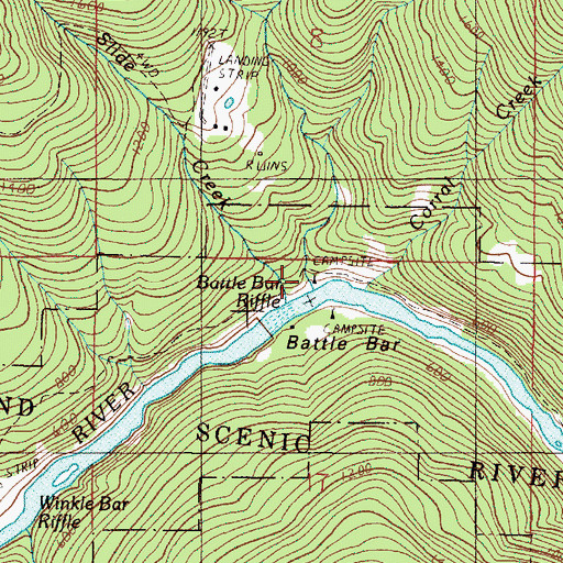 Topographic Map of Ditch Creek Recreation Site, OR